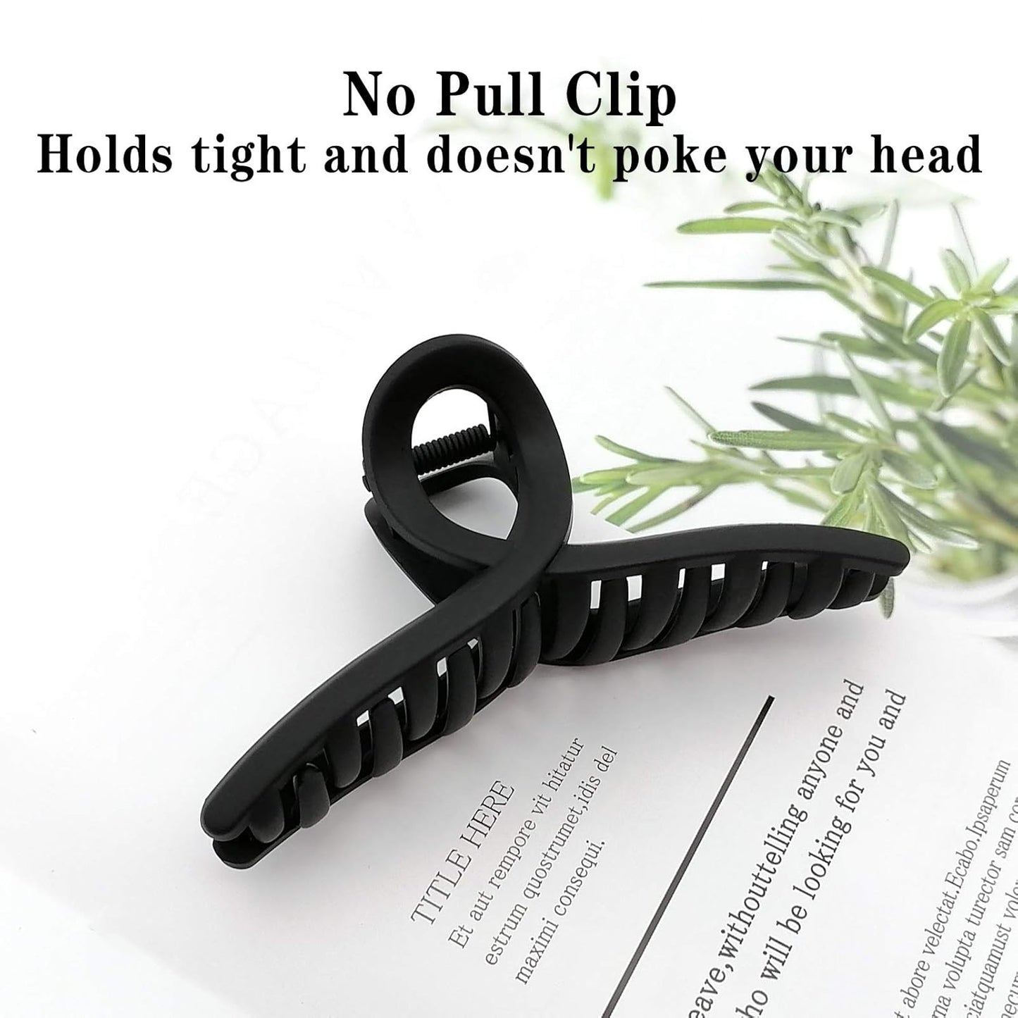 4.3 Inch Hair Claw Clips Large No Slip Big Matte Jaw Butterfly Clip for Thin Fine Thick Hair Women, 4 Pack